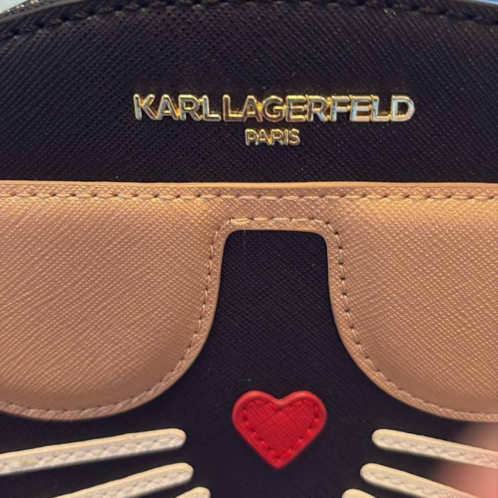 Karl Lagerfeld Black Saffiano Leather Cat
Crossbody Bag - Picture 3 of 11